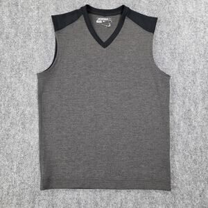 Nike Golf Vest Men Small Grey Tour Performance Dri-FIT Sleeveless Pullover Shirt
